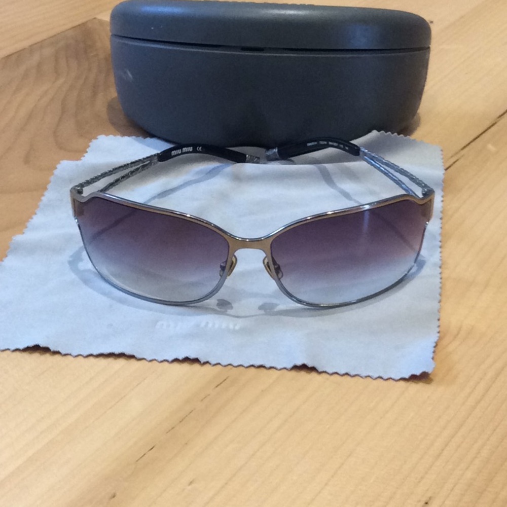 Miu Miu silver sunglasses